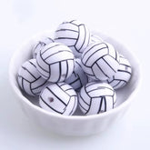 15mm Volleyball Silicone Bead